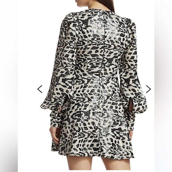 Rotate Birger Christensen Sequined Leopard Mini Dress 6 - Picture 3 of 7